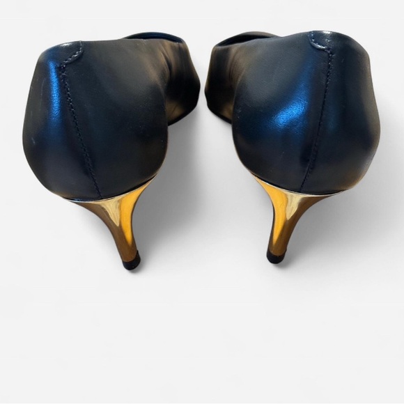 Schutz Lou Lo Leather Kitten Heel Pump Brand New Size 10 Holiday Party Dressy - Picture 4 of 8